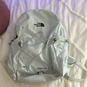 light blue North Face backpack!